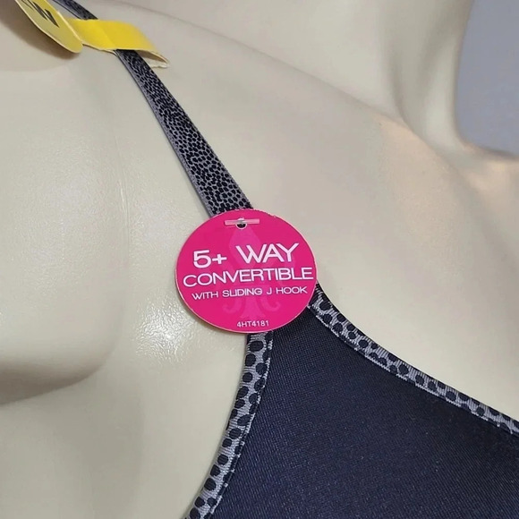 34B Lily Of France 2177200 Extreme U-Plunge UW Bra Black NWT - Picture 8 of 9